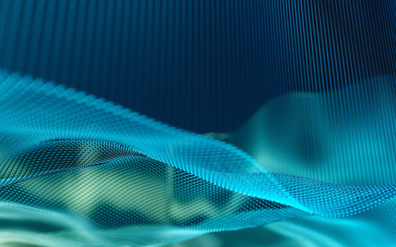 Flowing blue abstract digital art